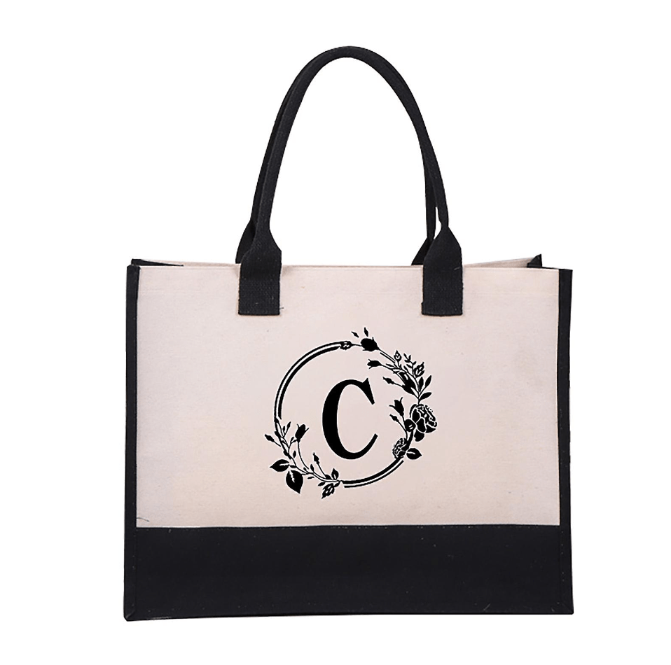 Harper™ - Letter Personalized Tote Bag - veyora