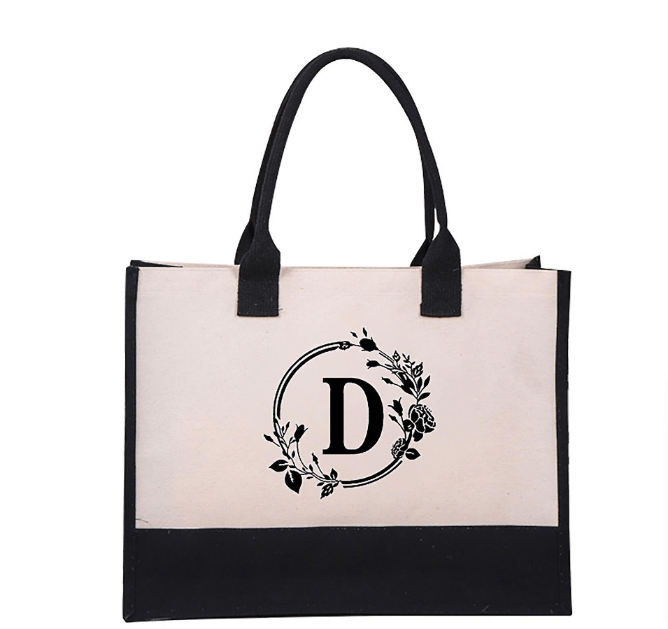 Harper™ - Letter Personalized Tote Bag - veyora