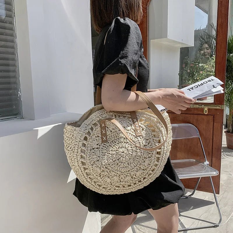 Hannah™ - Multifunctional Straw Handbag - veyora