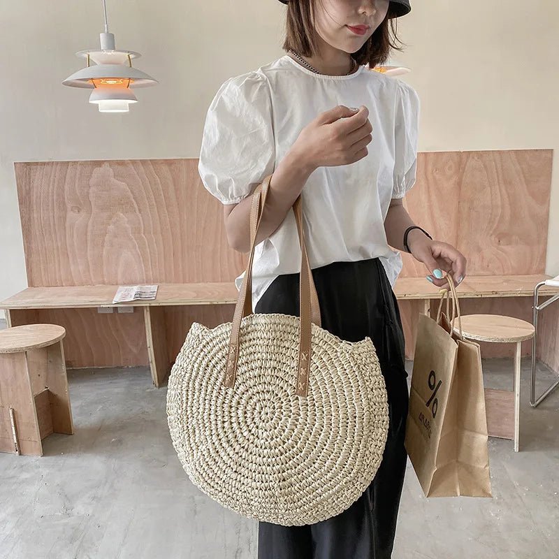 Hannah™ - Multifunctional Straw Handbag - veyora