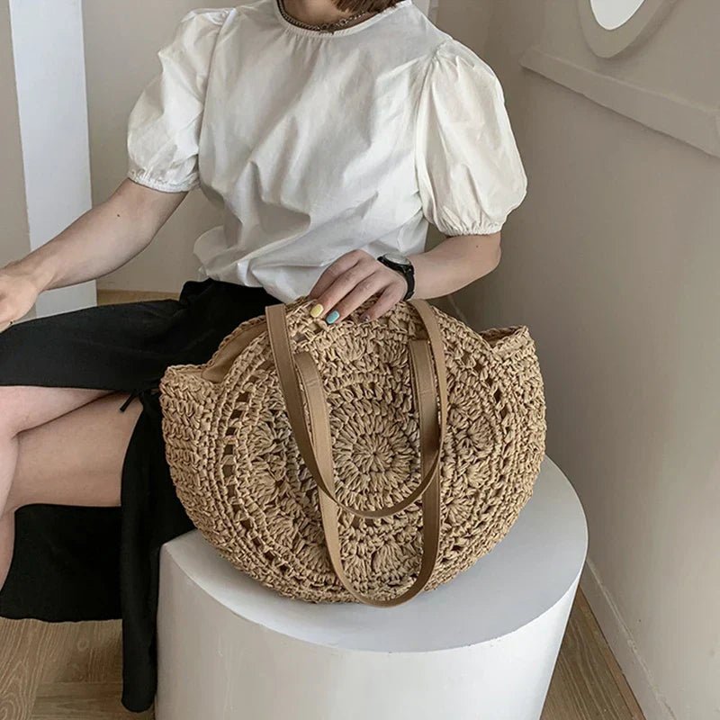 Hannah™ - Multifunctional Straw Handbag - veyora