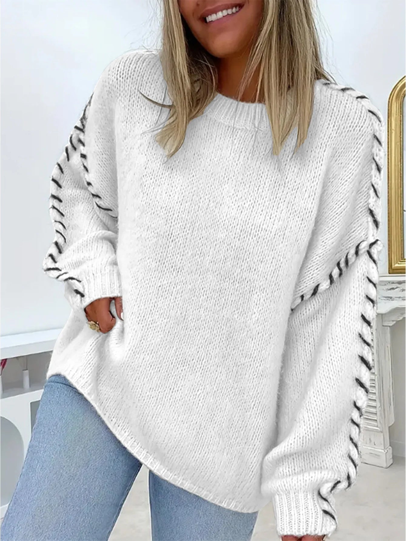 Liore | comfortabele en warme gebreide sweater - veyora