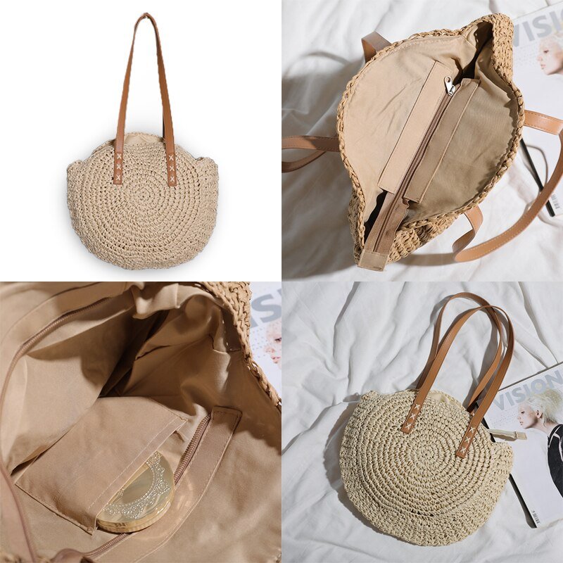 Hannah™ - Multifunctional Straw Handbag - veyora