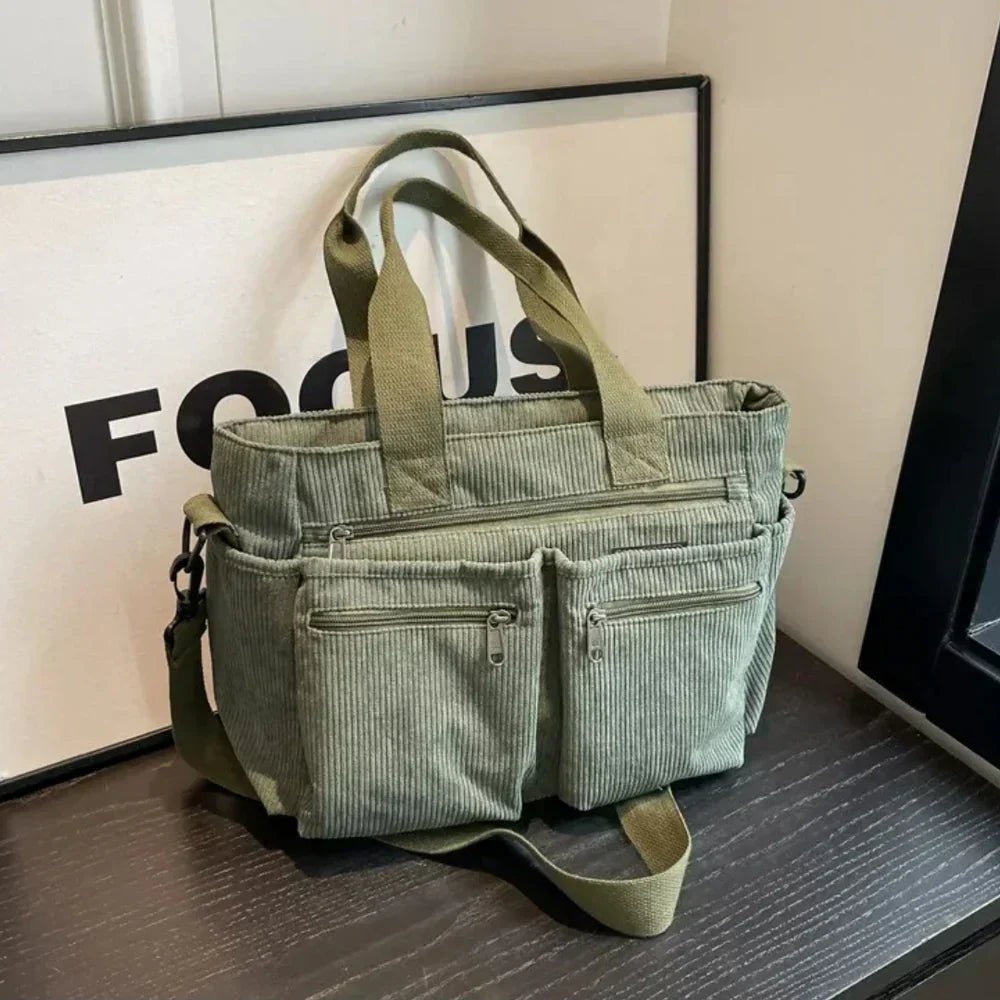 Lina™ - Drawstring Bag with Handmade Details - veyora