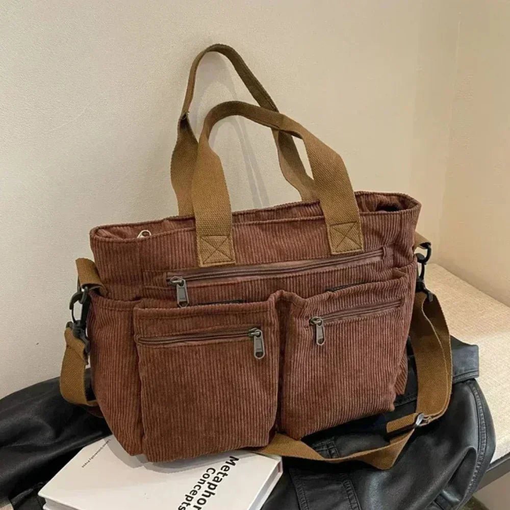 Lina™ - Drawstring Bag with Handmade Details - veyora