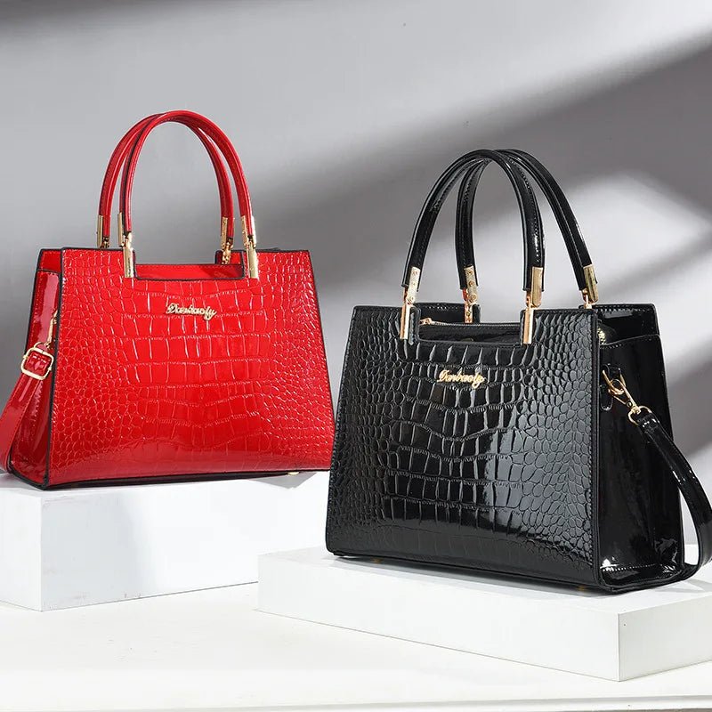 Brooklyn™ Shine | Croc - Embossed Luxury Bag - veyora