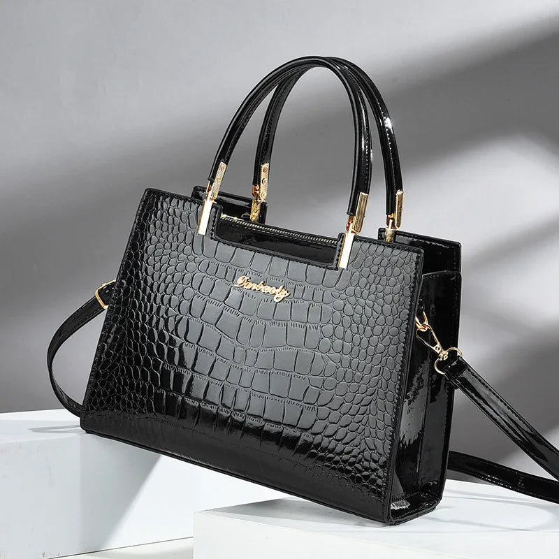 Brooklyn™ Shine | Croc - Embossed Luxury Bag - veyora