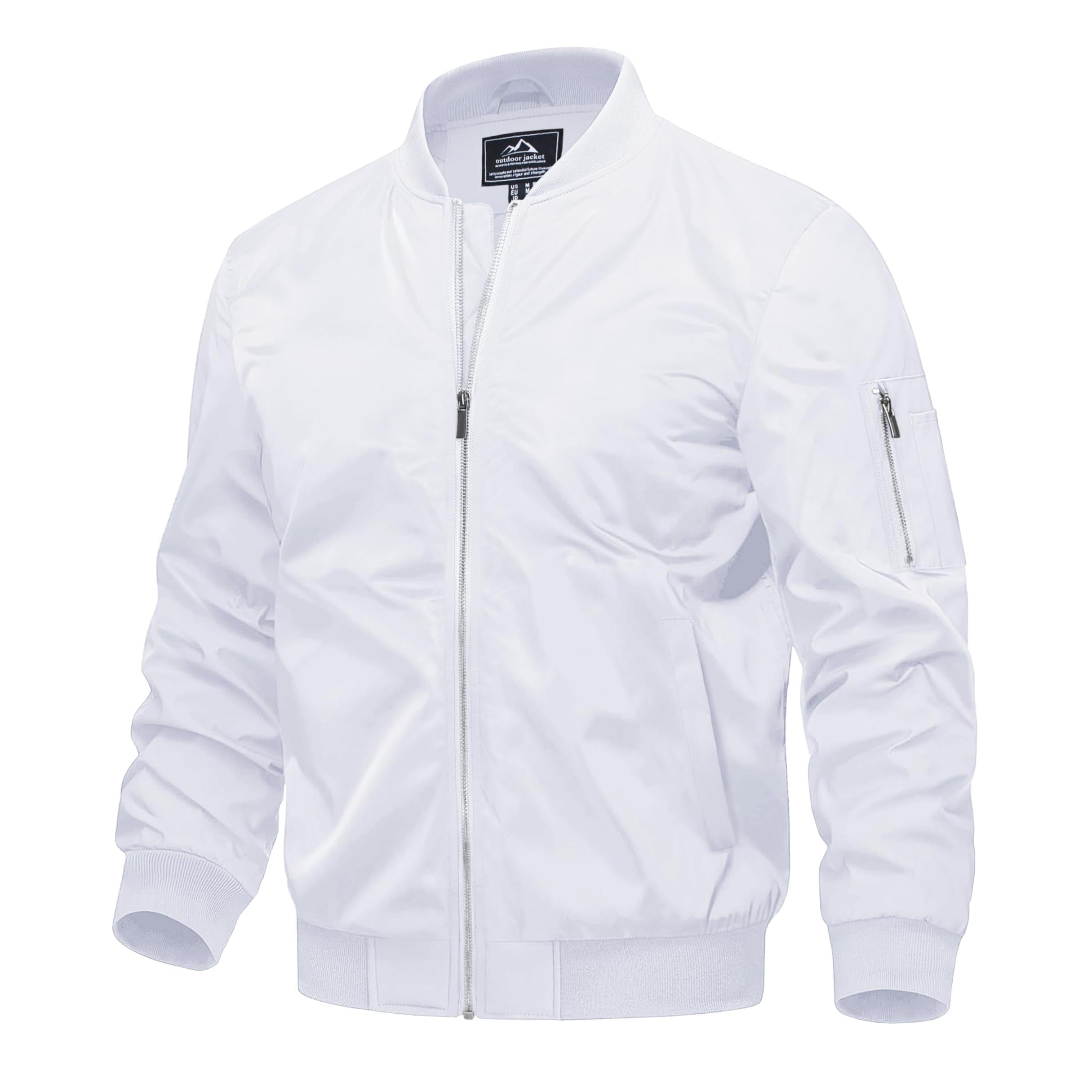 Men's Bomber Jacket, Quilted & Windproof with Pockets