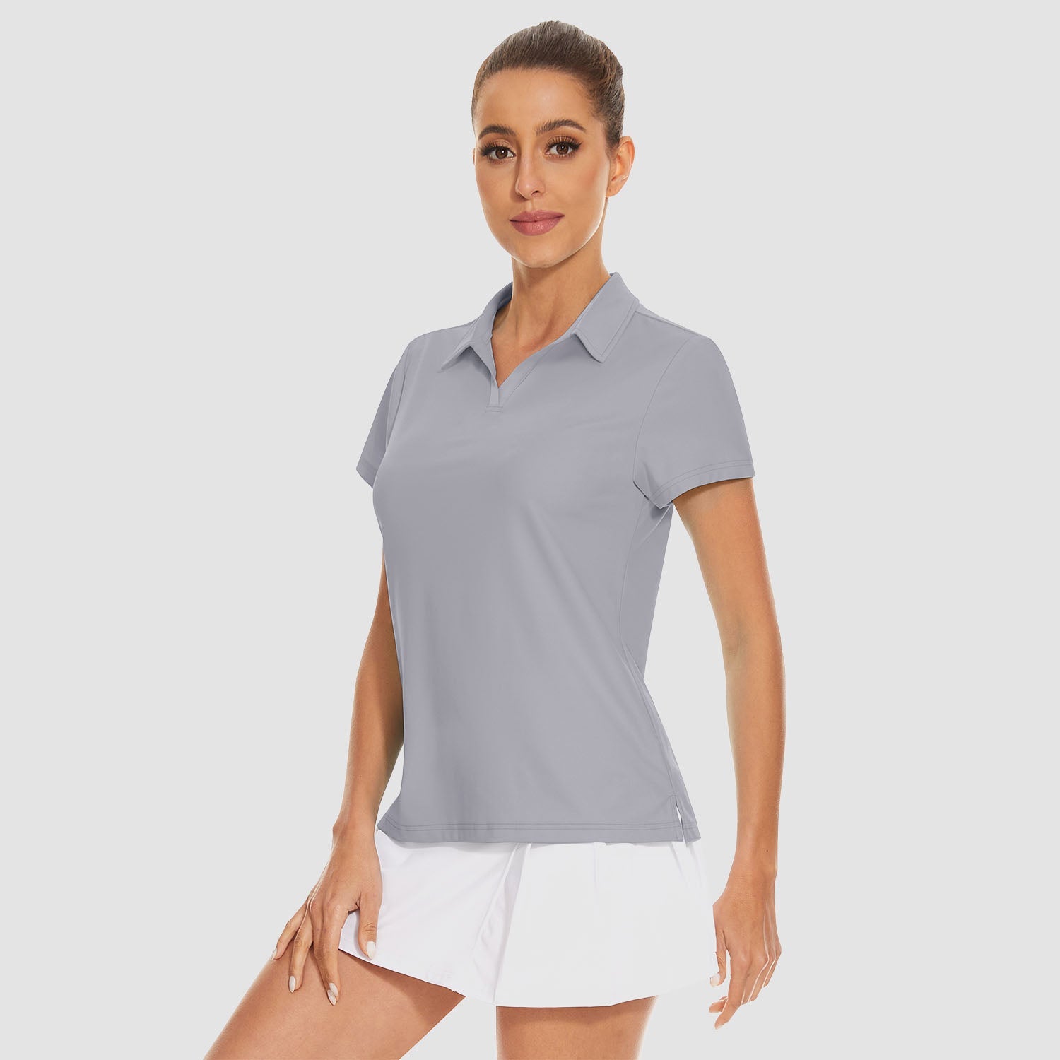 Women's V-Neck Golf Polo Shirt UPF 50+ Quick-Dry