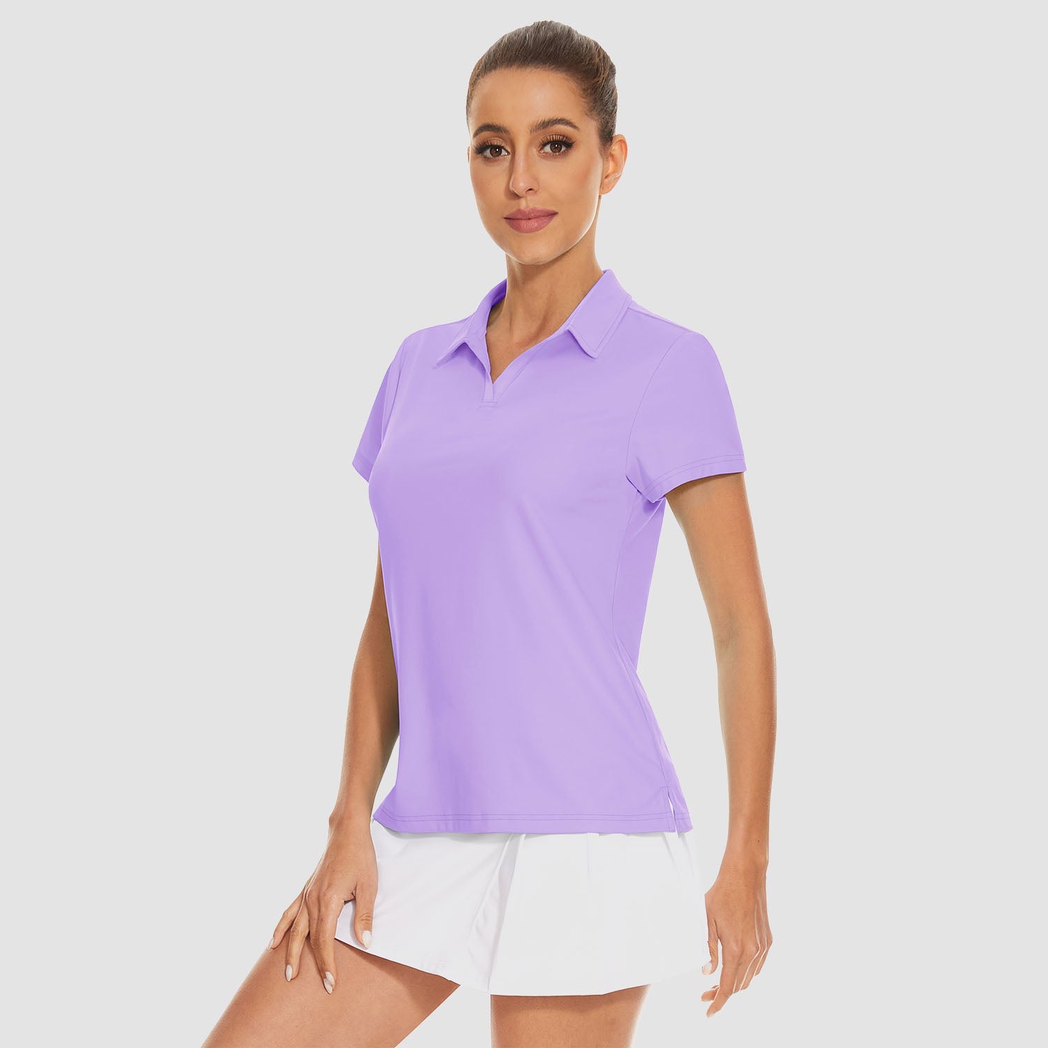 Women's V-Neck Golf Polo Shirt UPF 50+ Quick-Dry