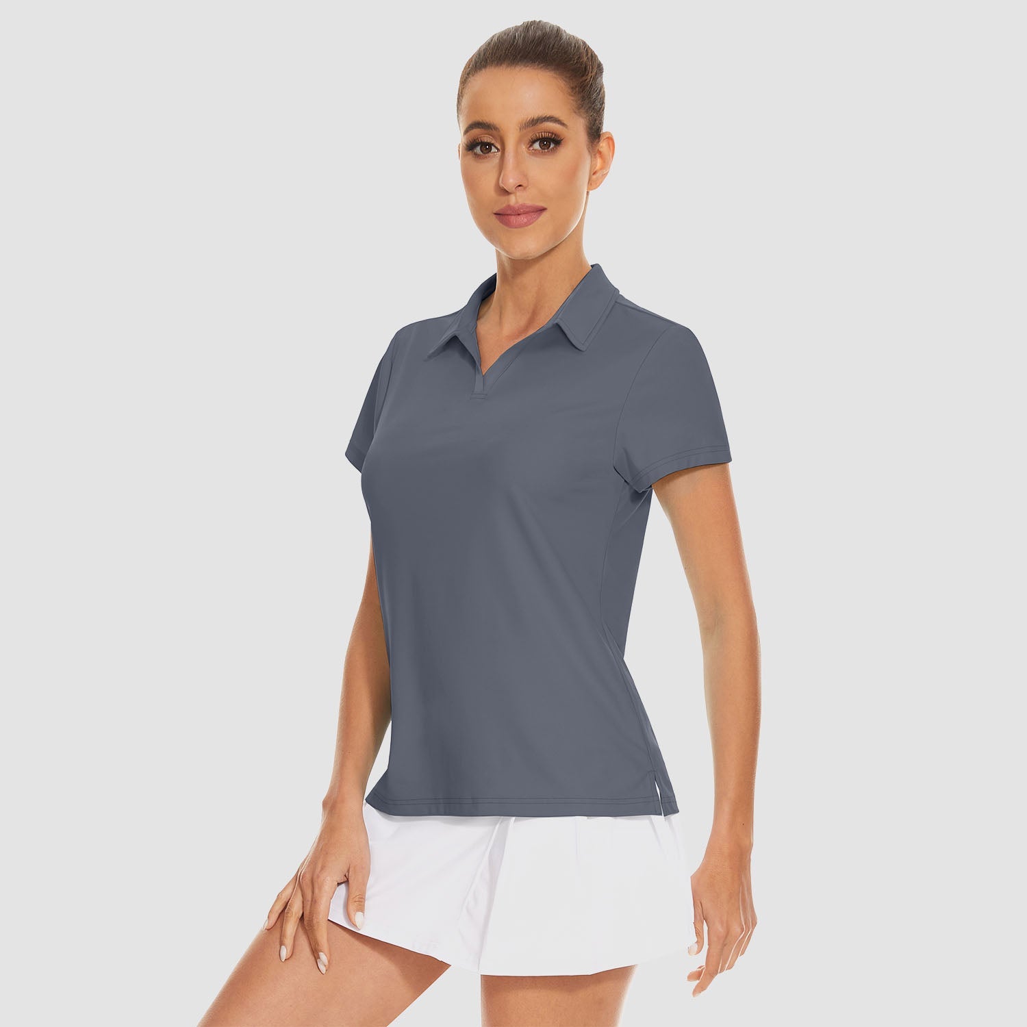 Women's V-Neck Golf Polo Shirt UPF 50+ Quick-Dry