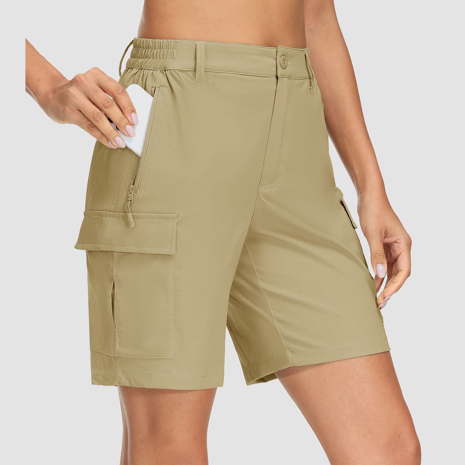Women's Quick Dry Cargo Shorts - 5-Pocket & Ripstop