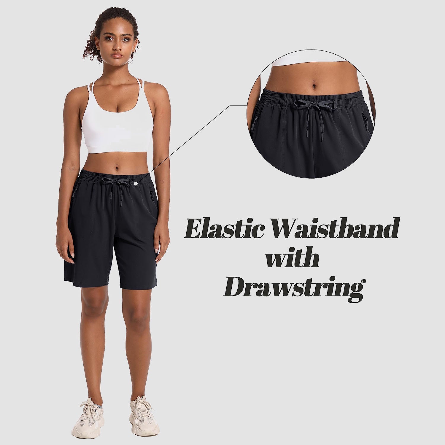 Women's Lightweight Quick-Dry Hiking Shorts with 3 Pockets