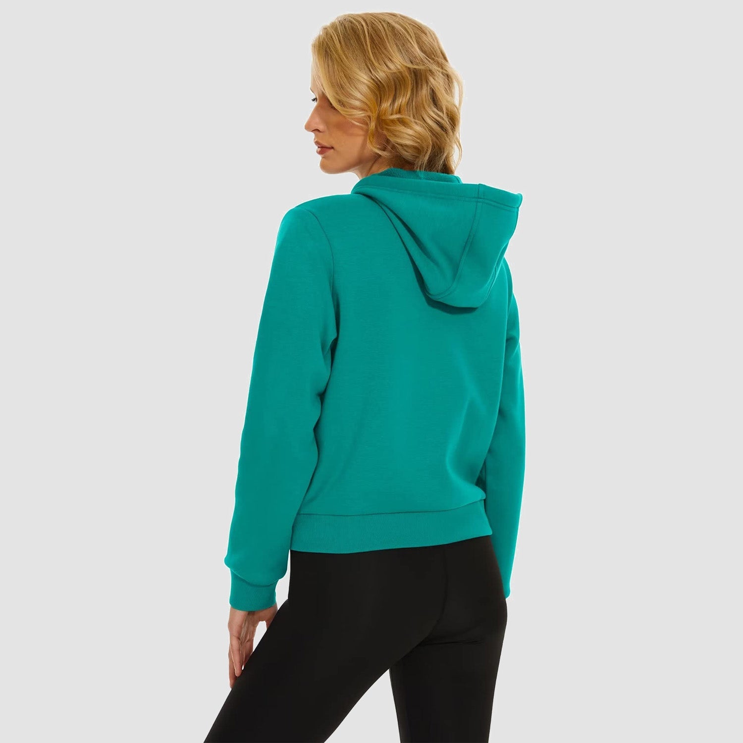 Women's Bomber Hoodie - Fleece-Lined & Full Zip Winter
