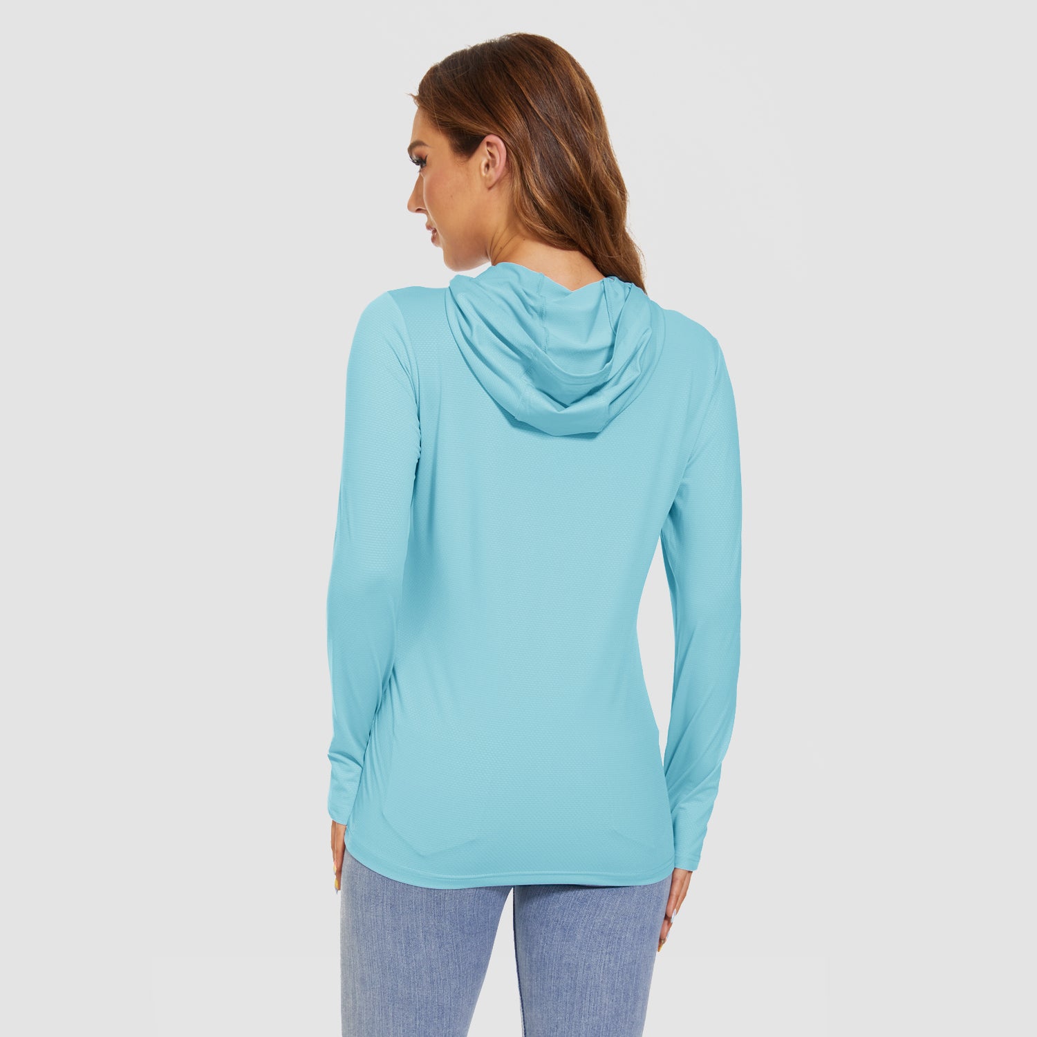 Women's Mint Hoodie Shirt - UPF 50+ Sun Protection, Long Sleeve