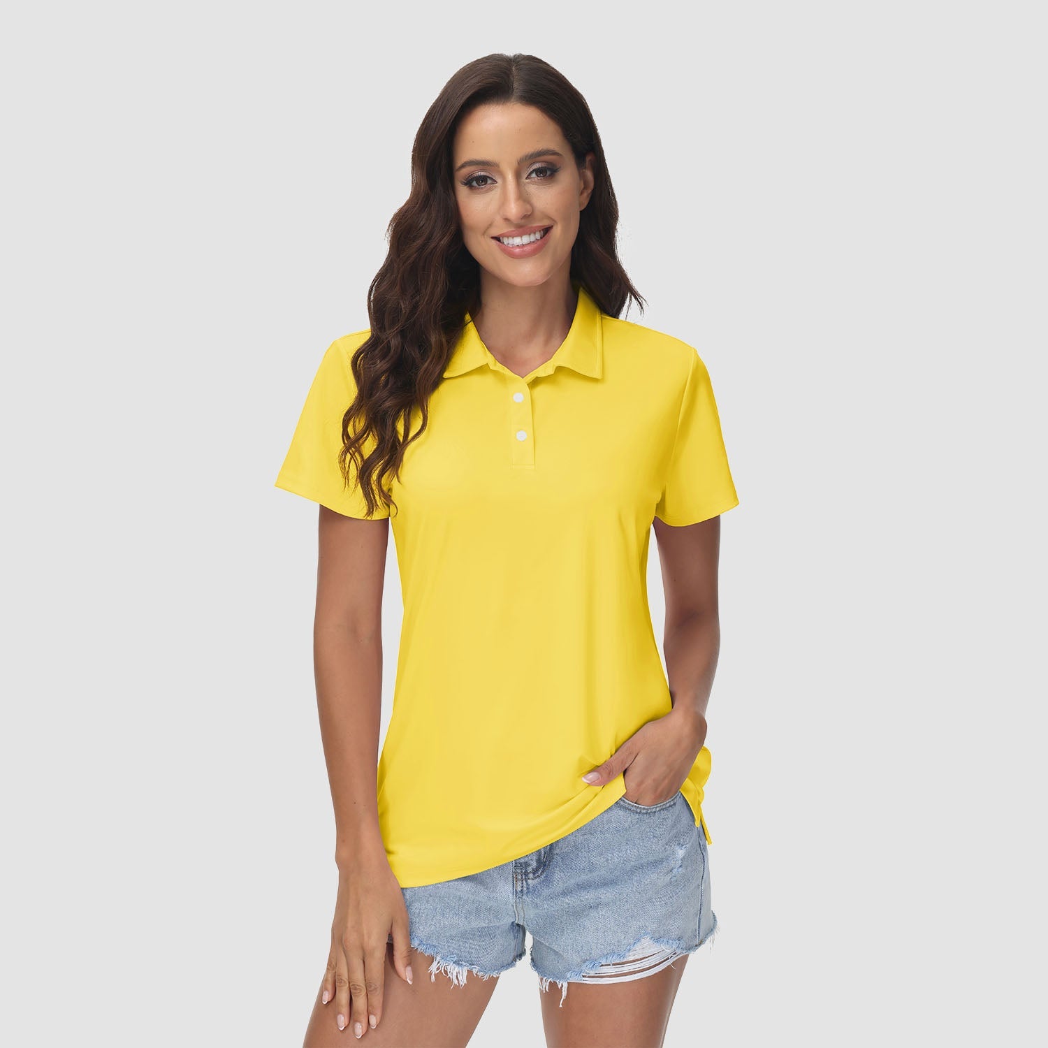 Women's UPF 50+ Sun Protection Polo Shirt, Quick-Dry