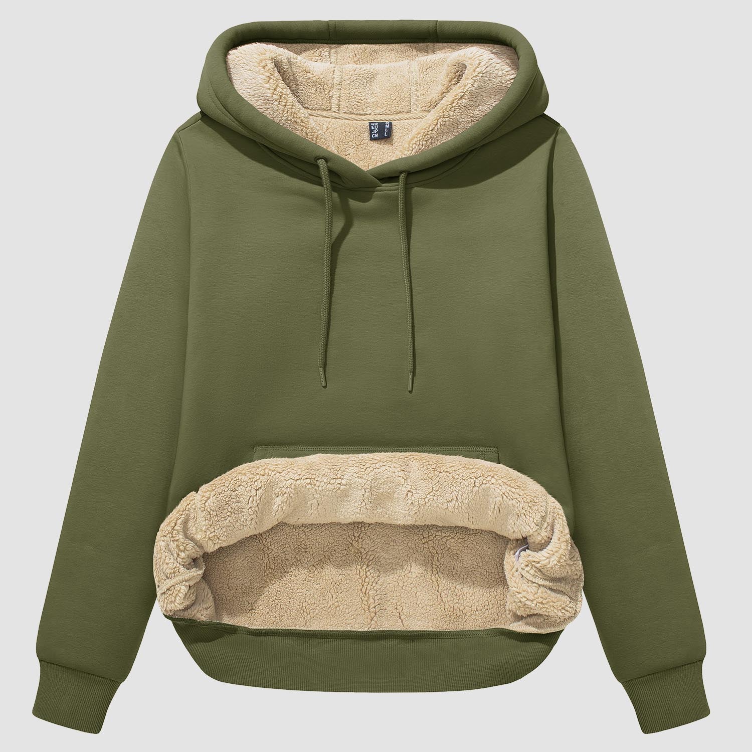 Women's Sherpa Hoodie - Fleece Lined & Kangaroo Pocket