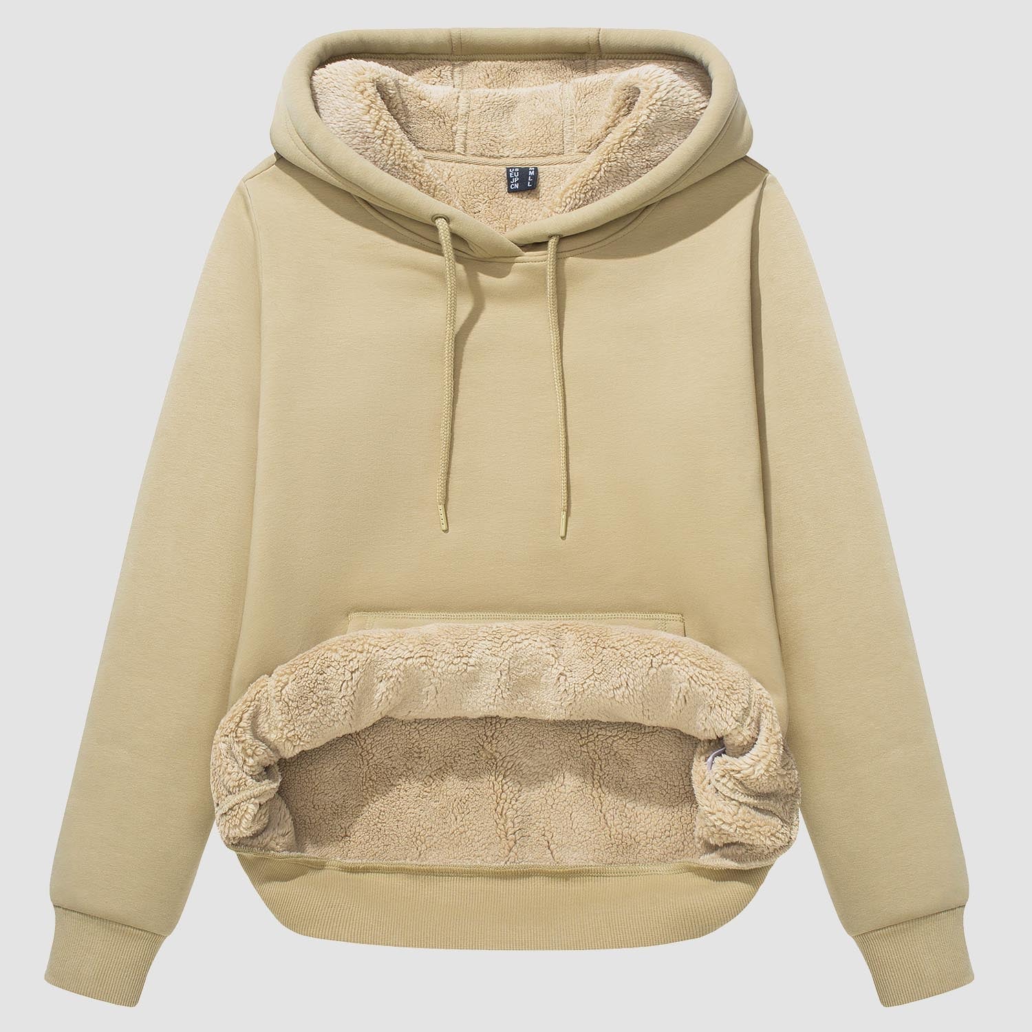 Women's Sherpa Hoodie - Fleece Lined & Kangaroo Pocket