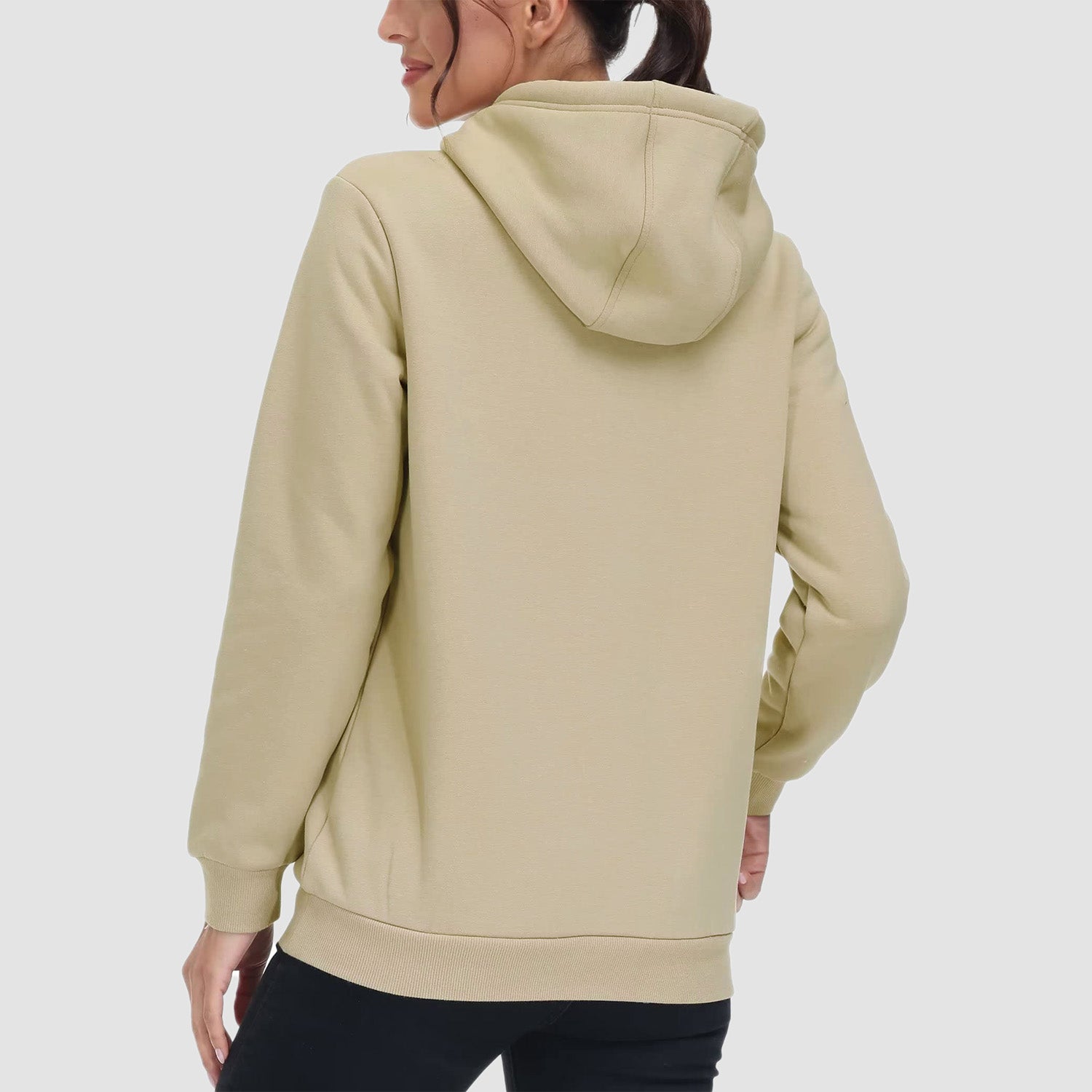 Women's Sherpa Hoodie - Fleece Lined & Kangaroo Pocket