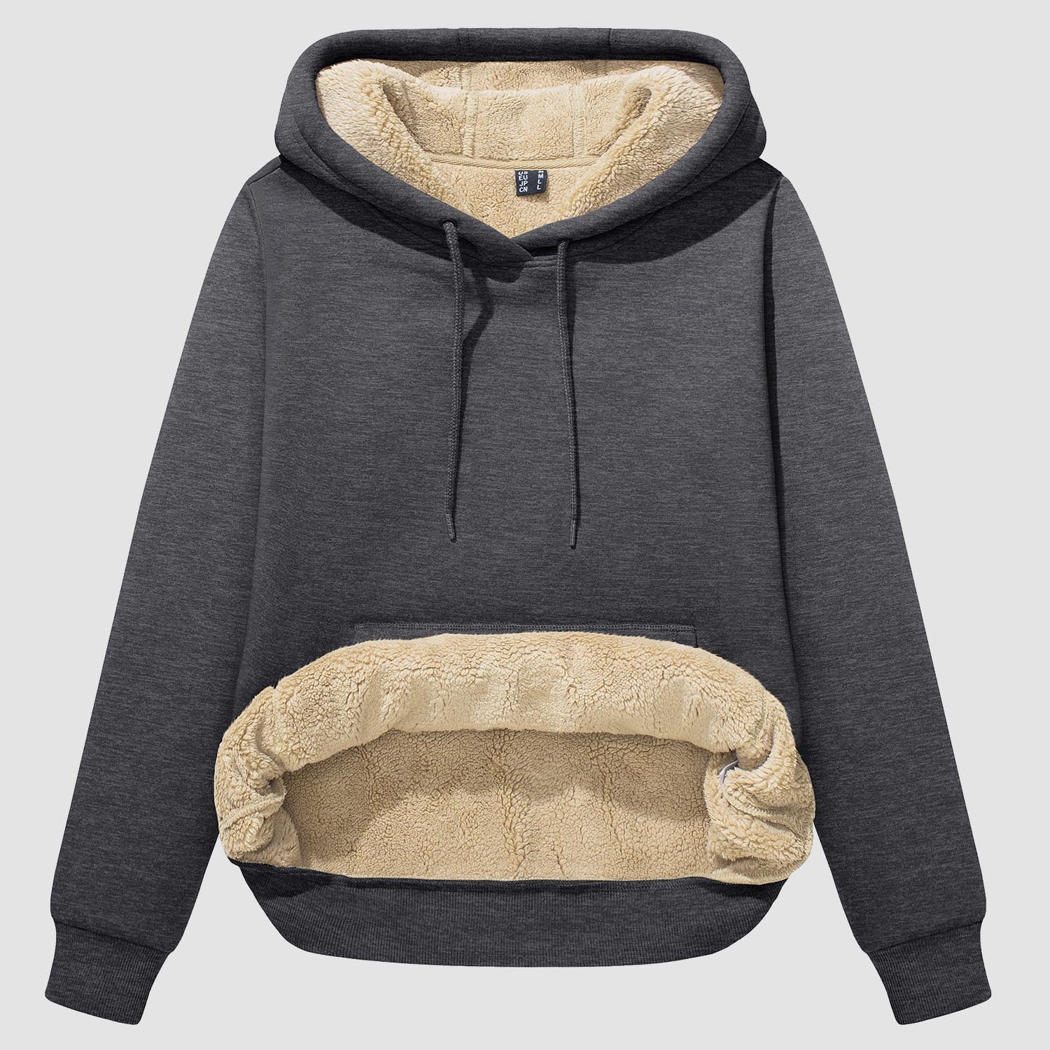 Women's Sherpa Hoodie - Fleece Lined & Kangaroo Pocket