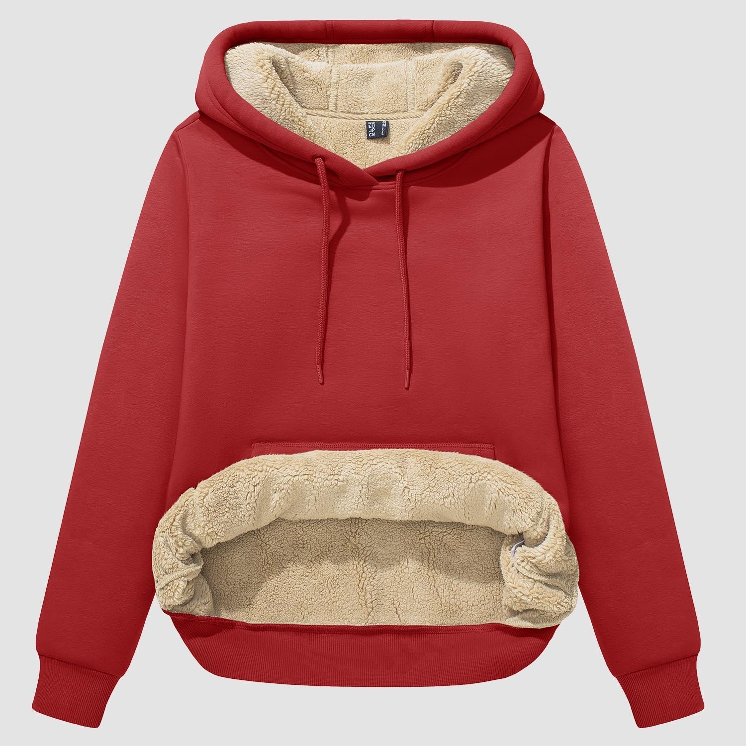 Women's Sherpa Hoodie - Fleece Lined & Kangaroo Pocket