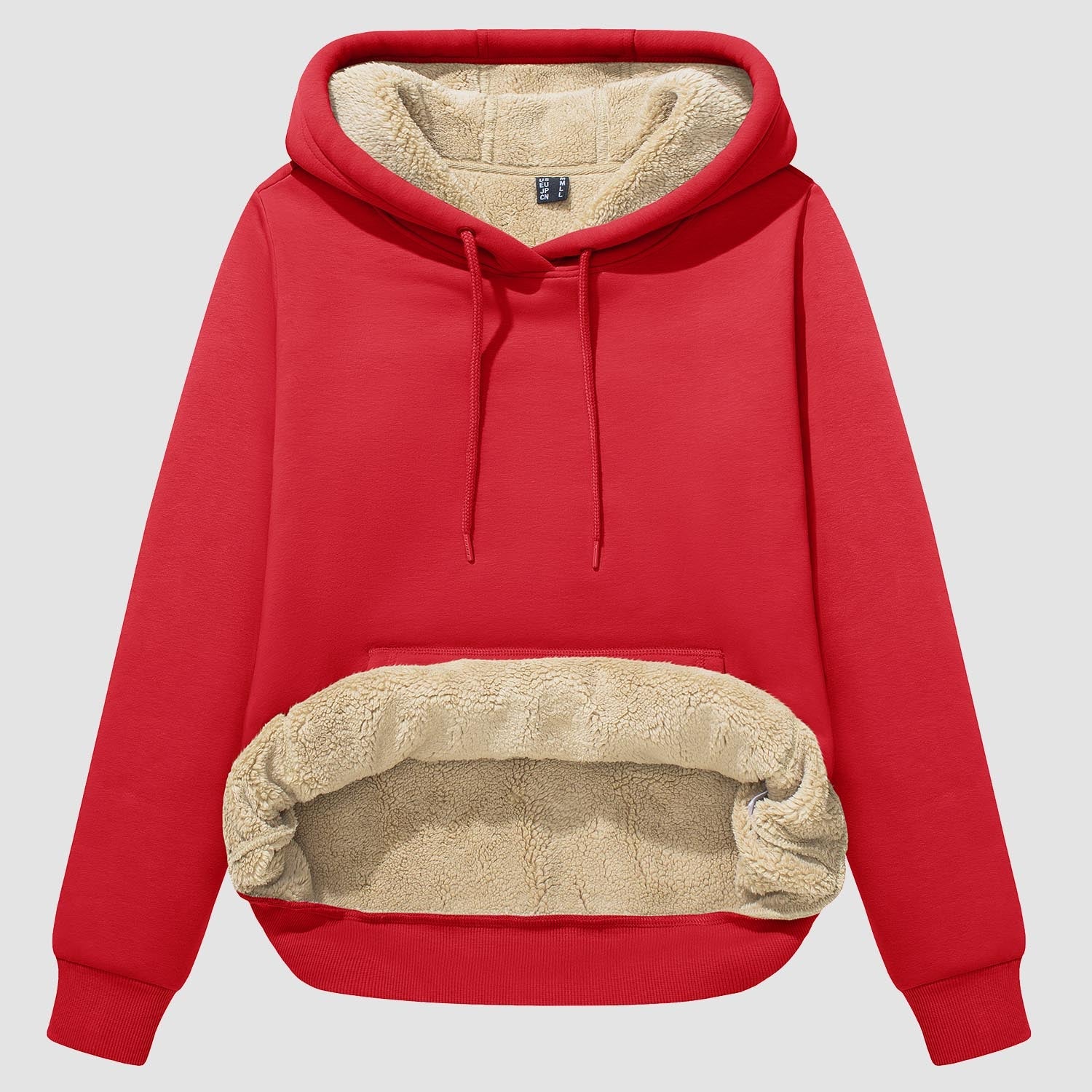 Women's Sherpa Hoodie - Fleece Lined & Kangaroo Pocket