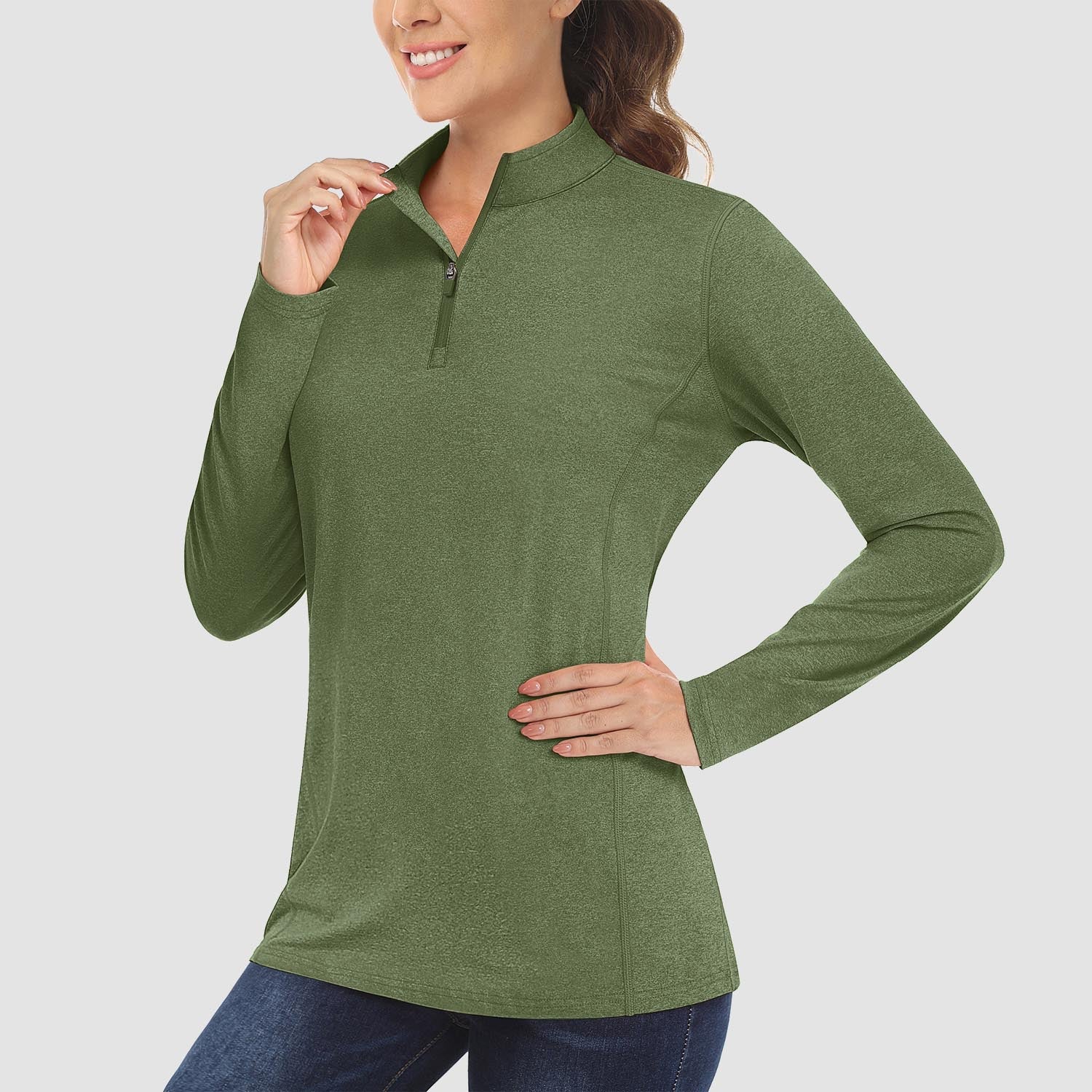 Women's UPF50 Shirt - 1/4 Zip, Quick Dry & Sun Protection