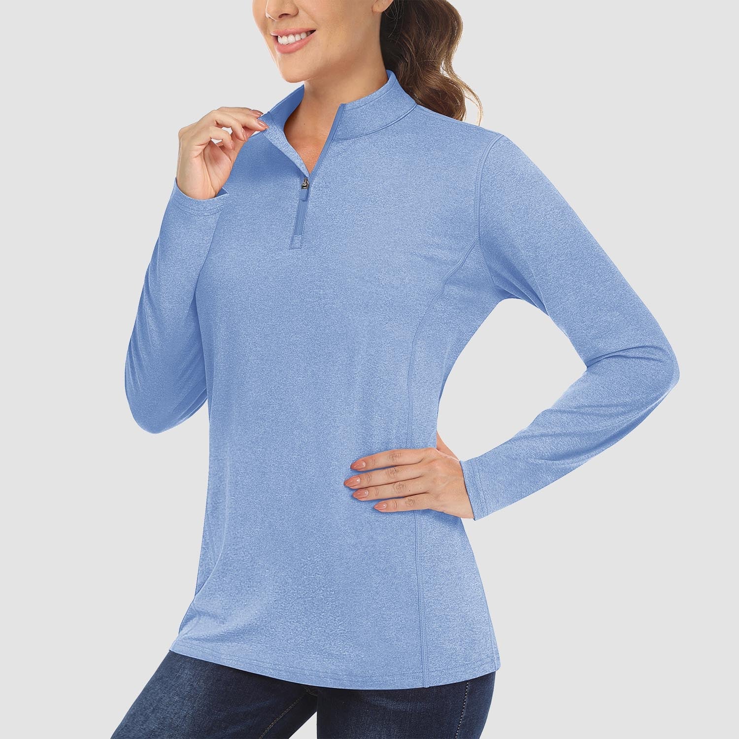 Women's UPF50 Shirt - 1/4 Zip, Quick Dry & Sun Protection