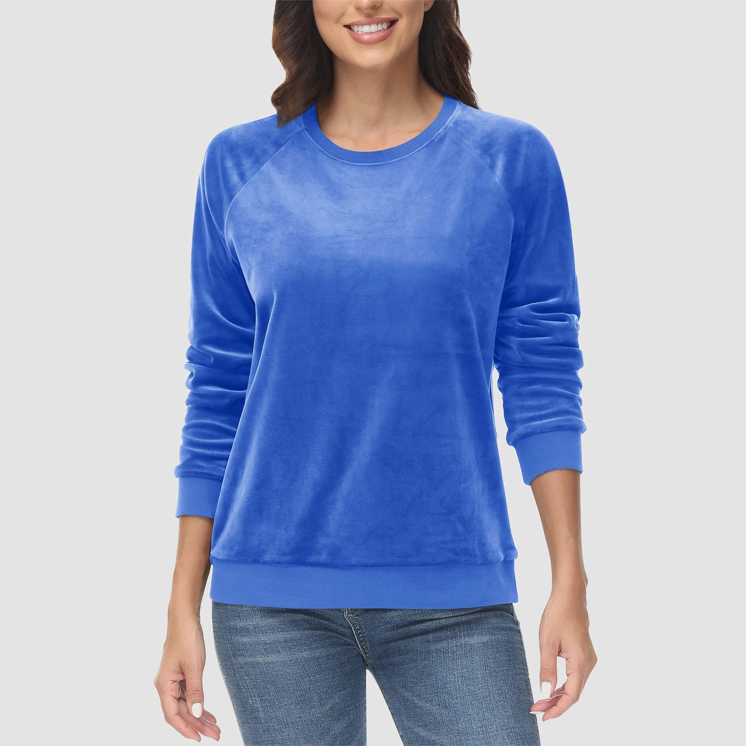 Women's Fleece Sweatshirt - Crewneck & Long Sleeve