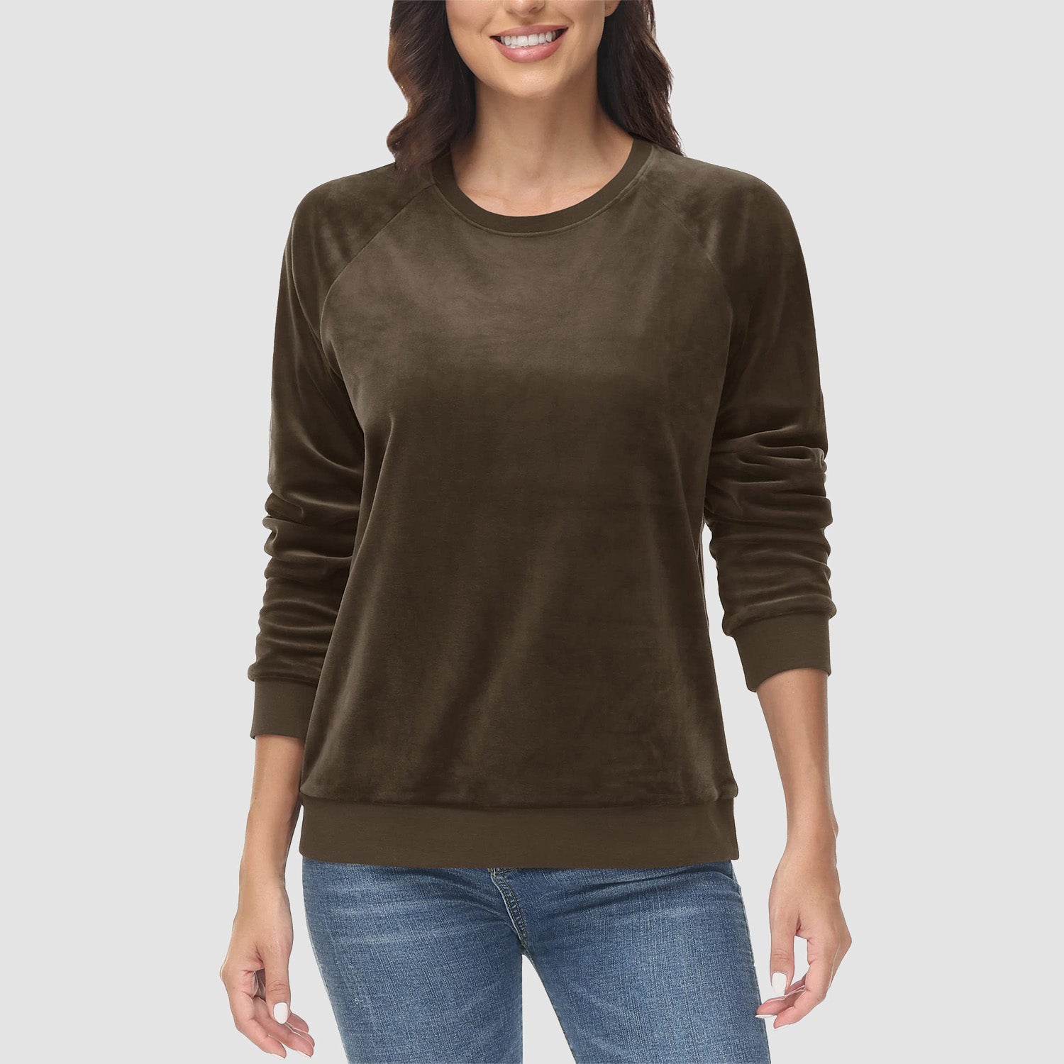 Women's Fleece Sweatshirt - Crewneck & Long Sleeve
