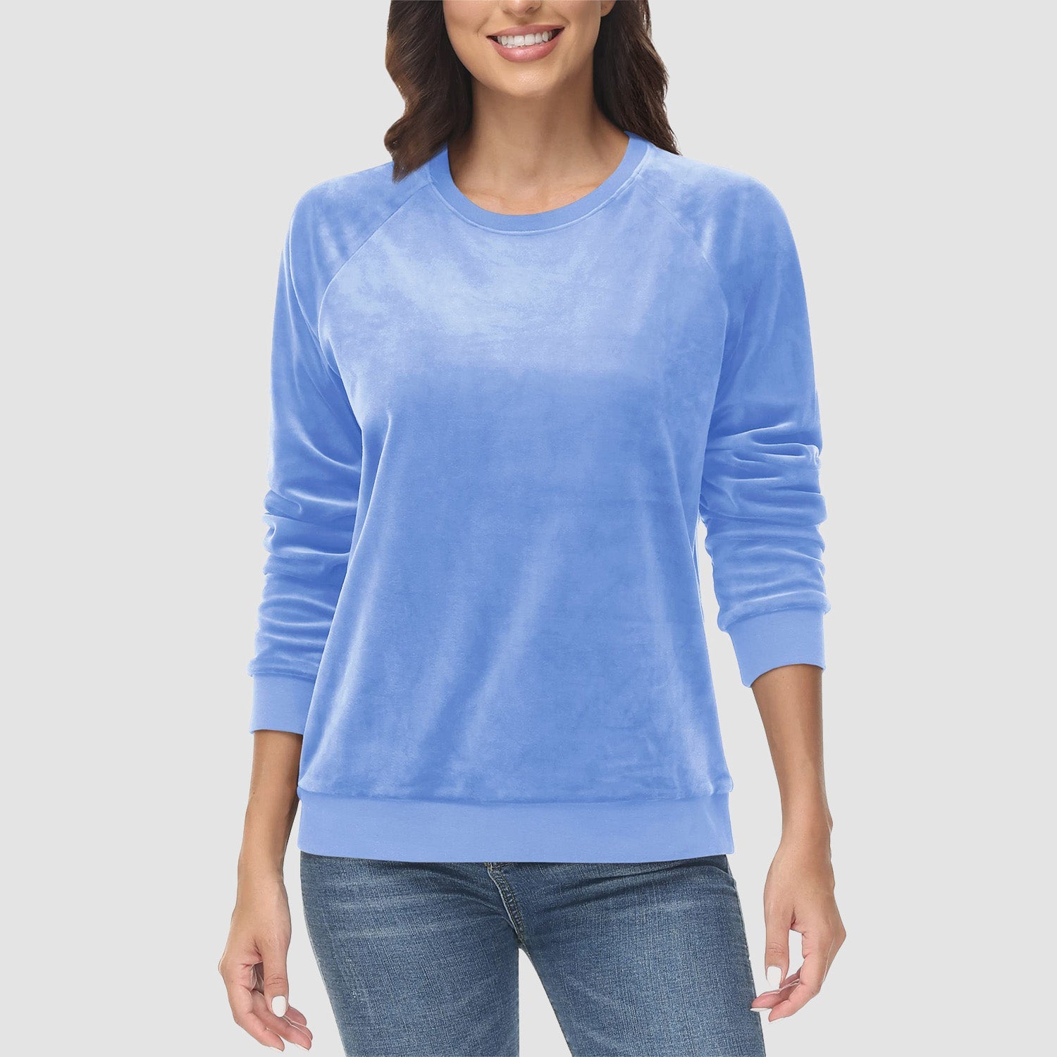 Women's Fleece Sweatshirt - Crewneck & Long Sleeve