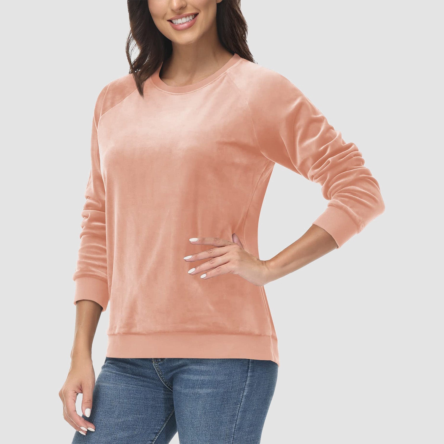 Women's Fleece Sweatshirt - Crewneck & Long Sleeve