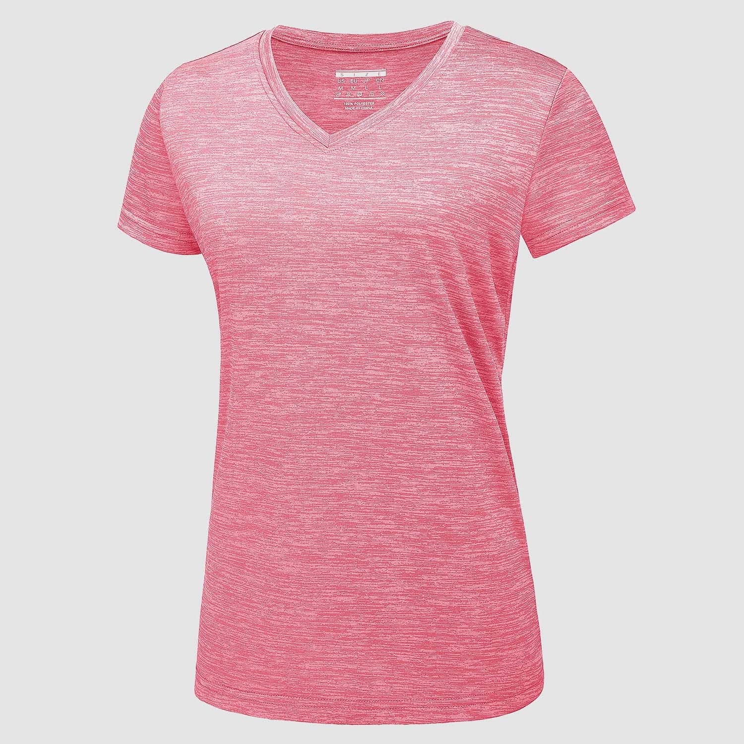 Women's V-Neck Quick-Dry Moisture-Wicking Athletic Shirt
