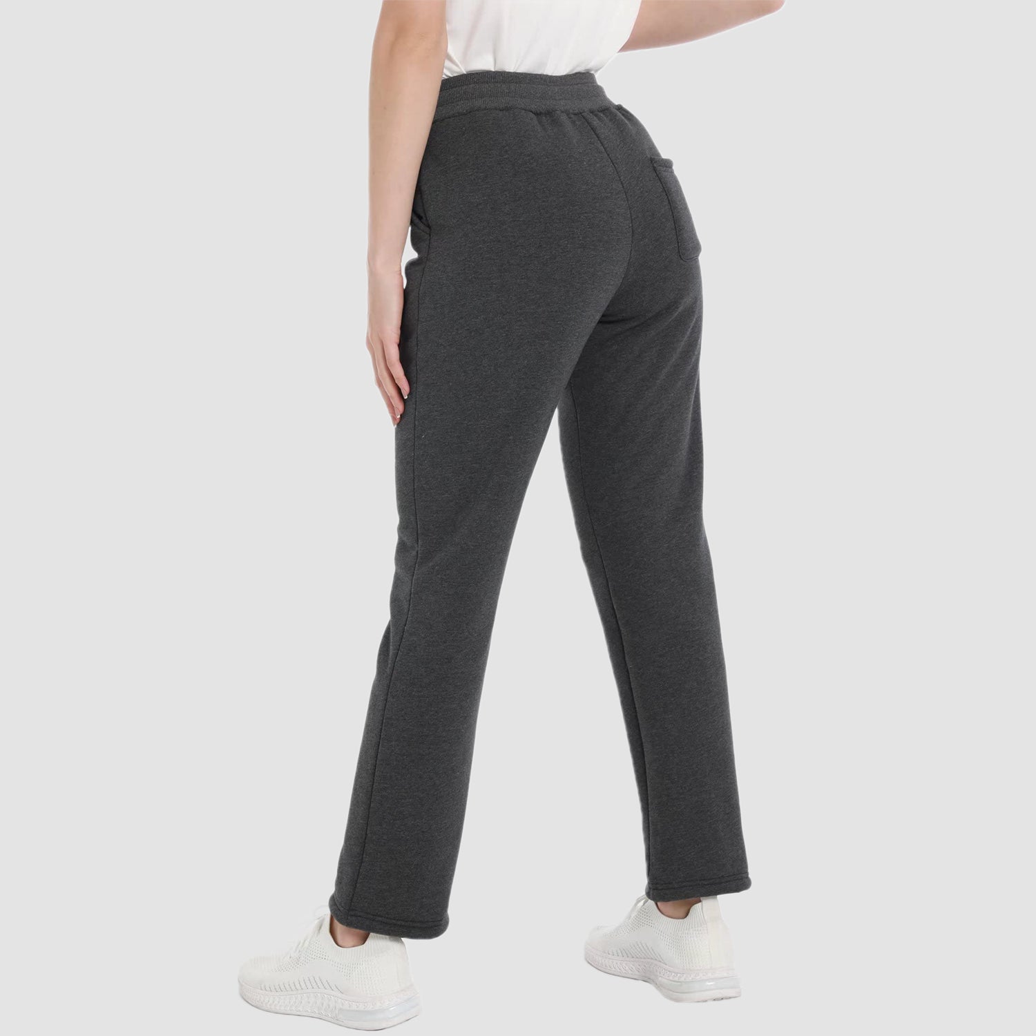 Women's Warm Sherpa Lined Jogger Pants with 3 Pockets