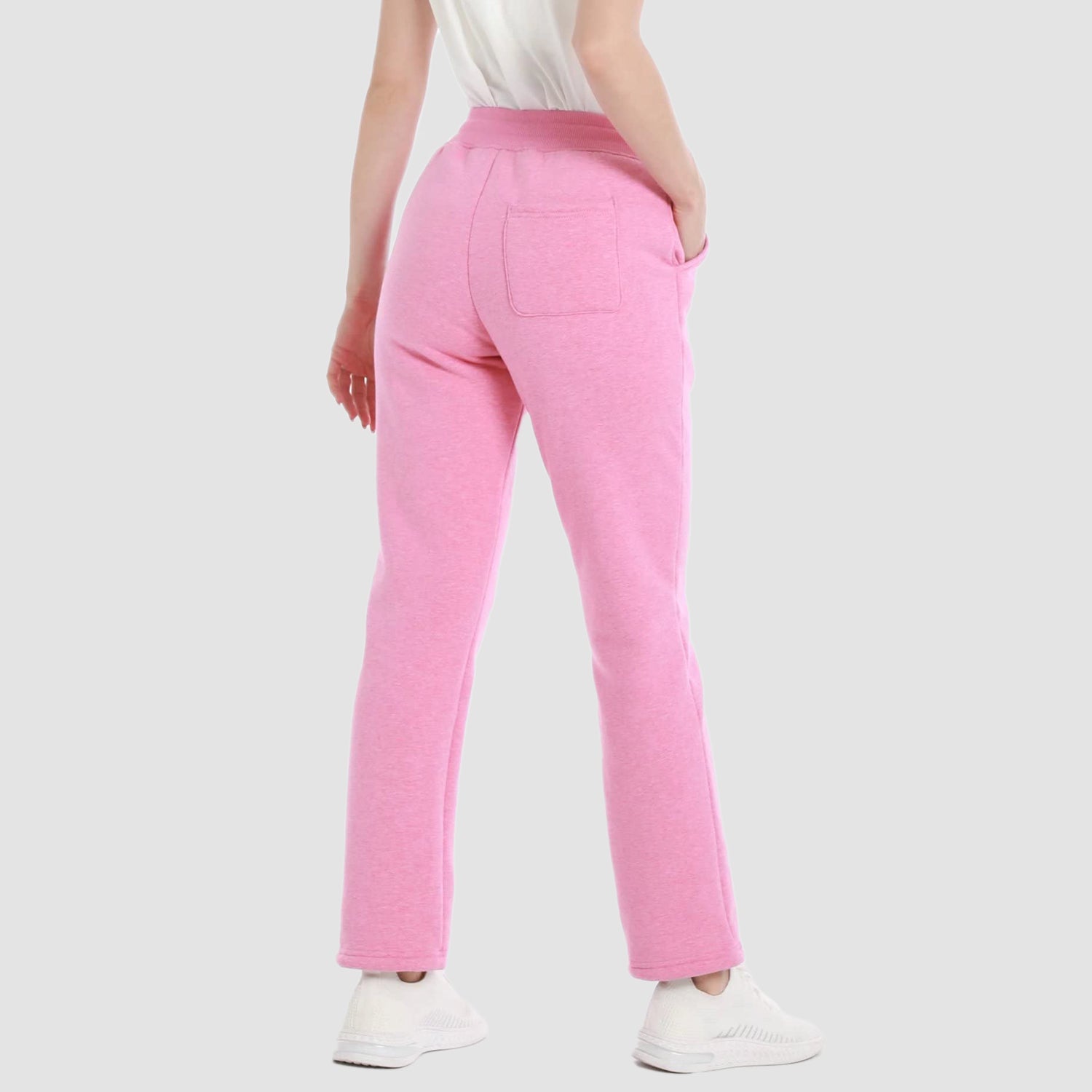 Women's Warm Sherpa Lined Jogger Pants with 3 Pockets