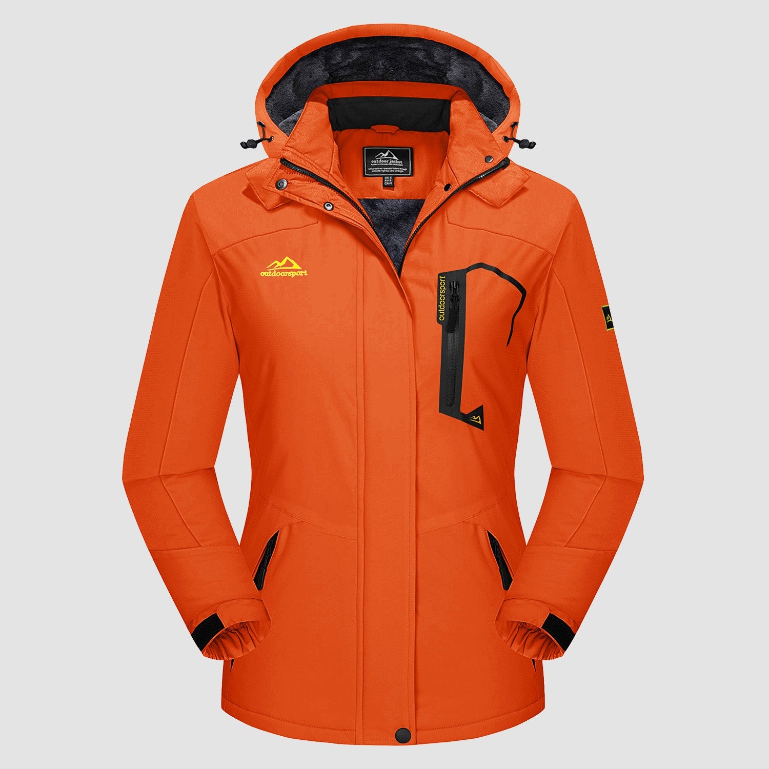 Women's Water-Resistant Fleece Ski Jacket with 4 Pockets