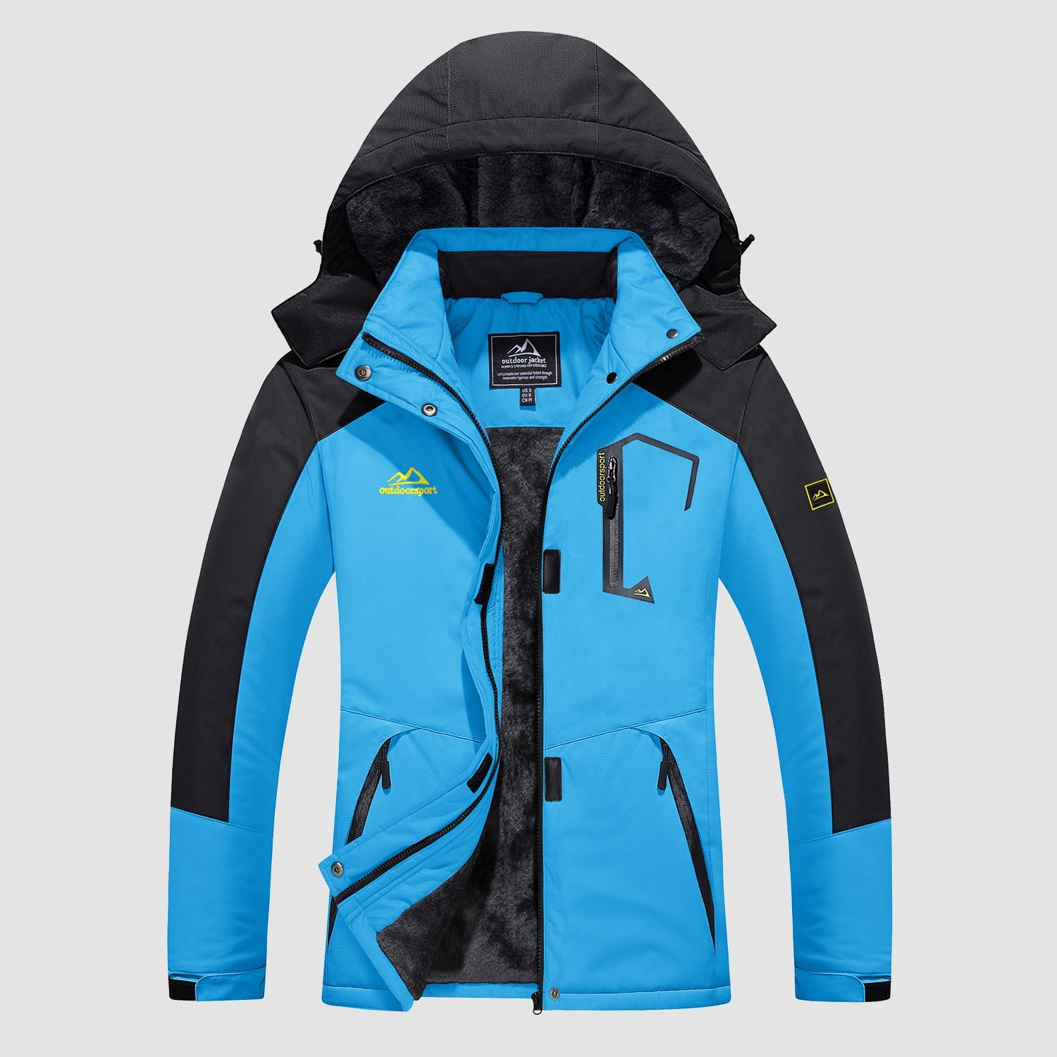 Women's Water-Resistant Fleece Ski Jacket with 4 Pockets