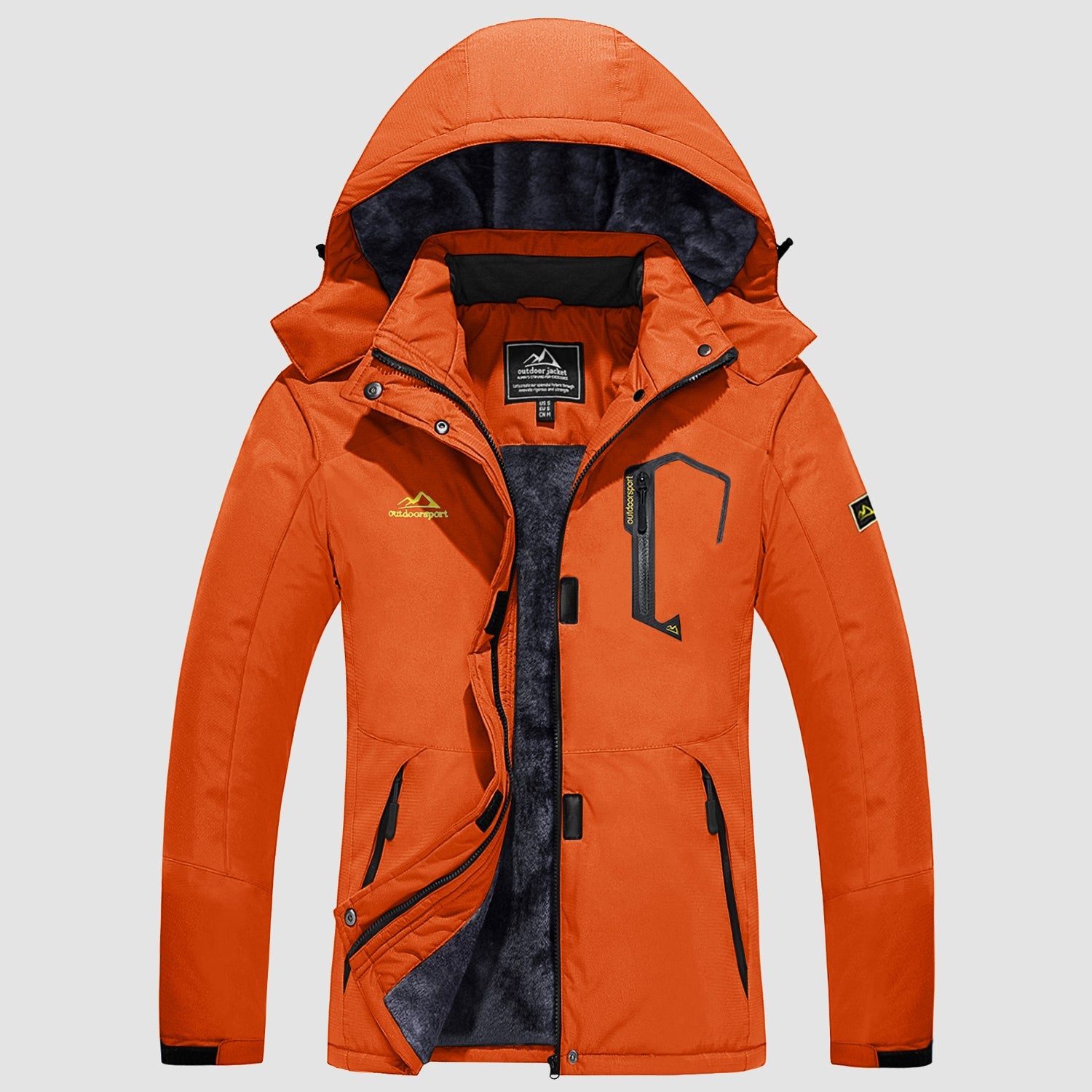 Women's Water-Resistant Fleece Ski Jacket with 4 Pockets