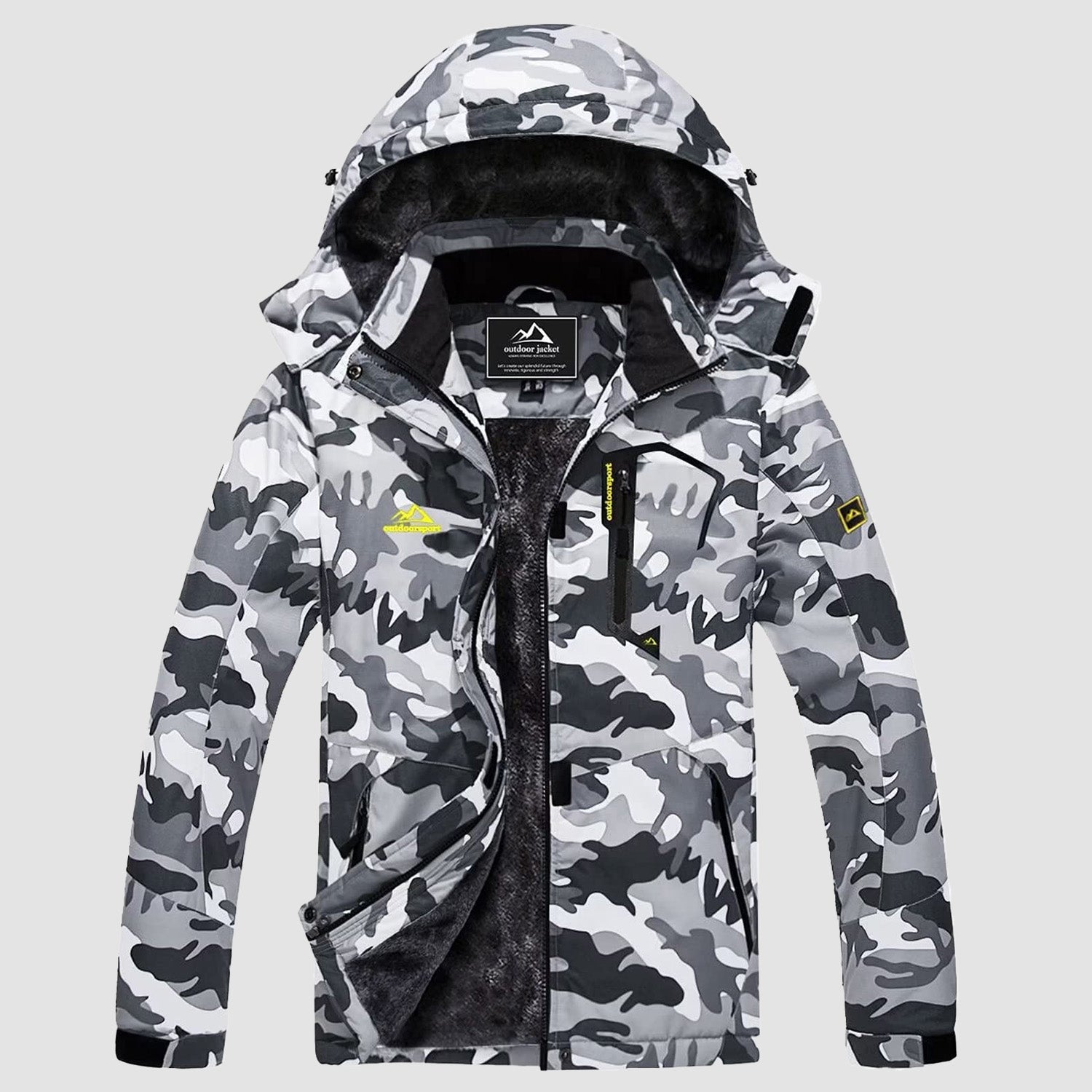 Women's Water-Resistant Fleece Ski Jacket with 4 Pockets