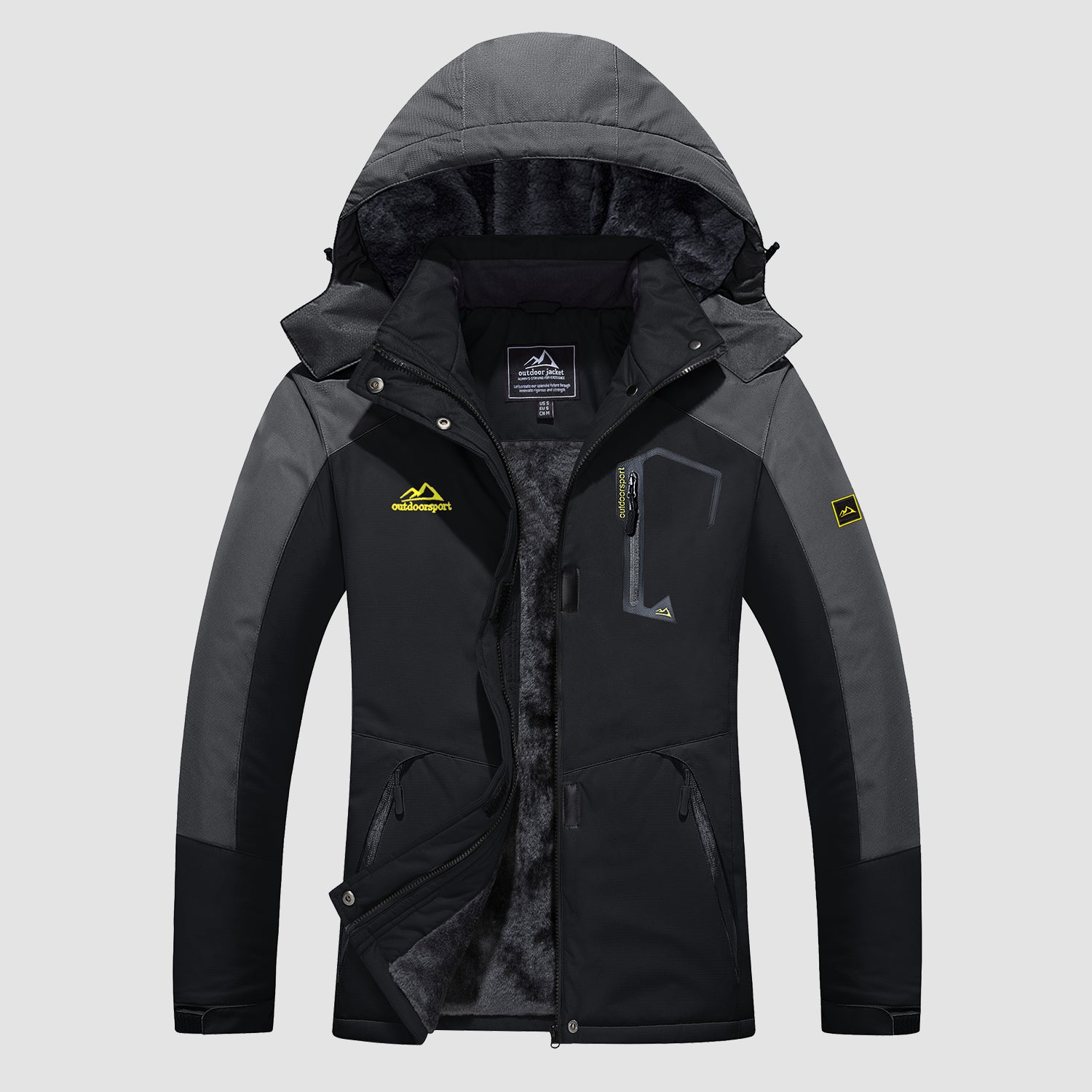 Women's Water-Resistant Fleece Ski Jacket with 4 Pockets