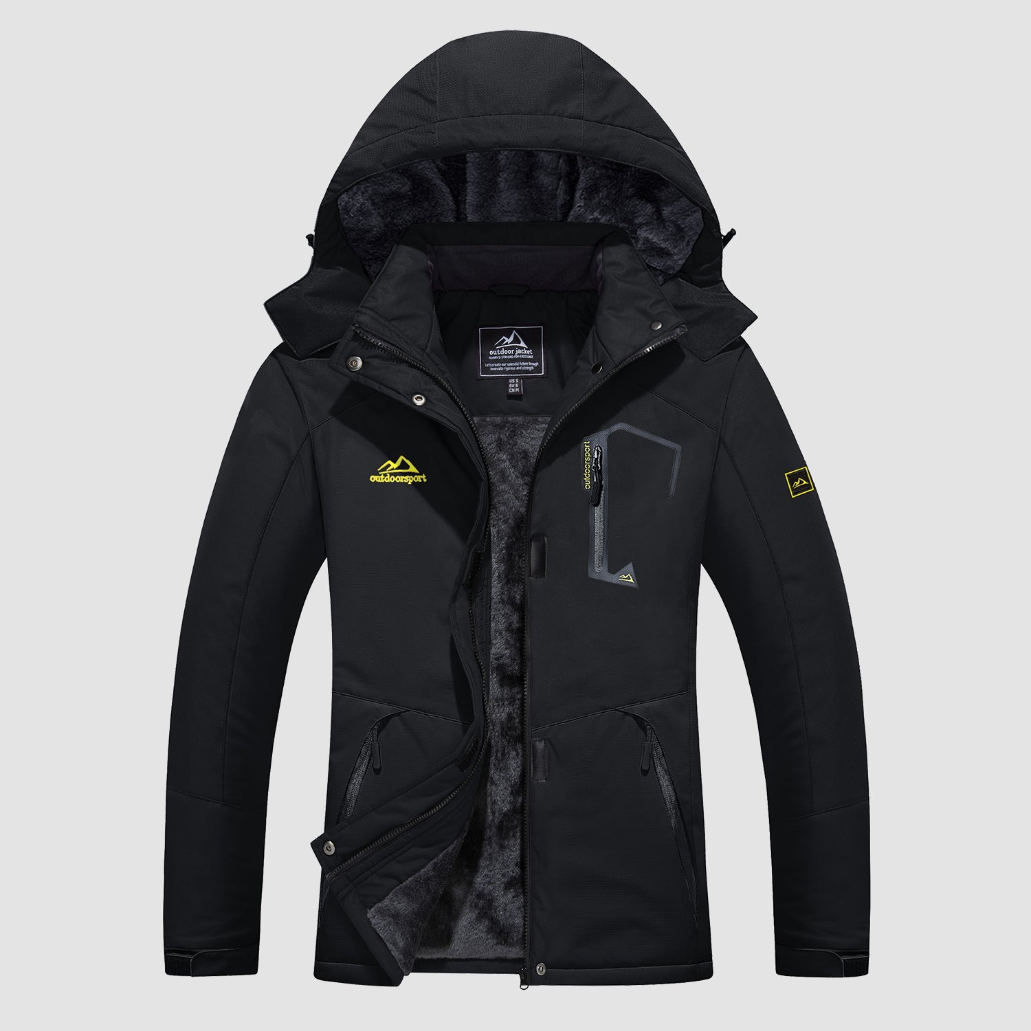 Women's Water-Resistant Fleece Ski Jacket with 4 Pockets