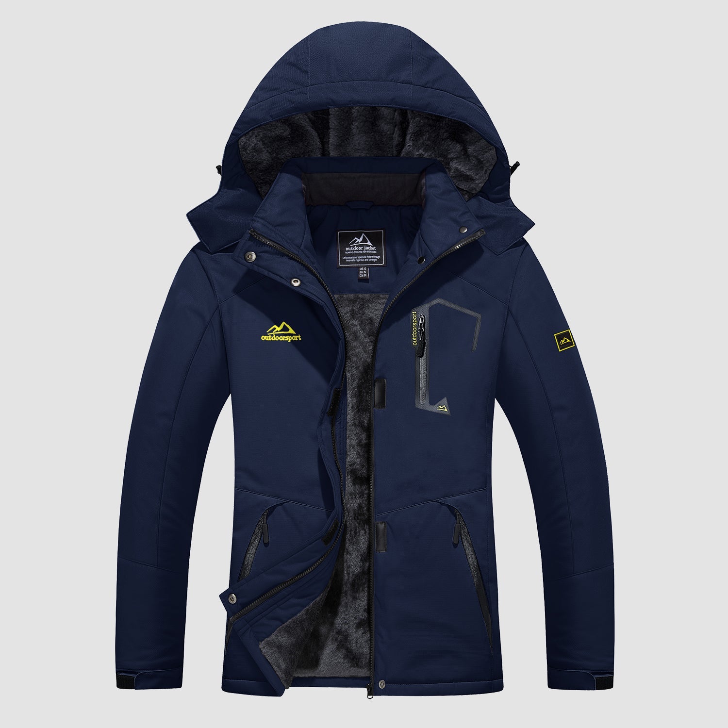 Women's Water-Resistant Fleece Ski Jacket with 4 Pockets