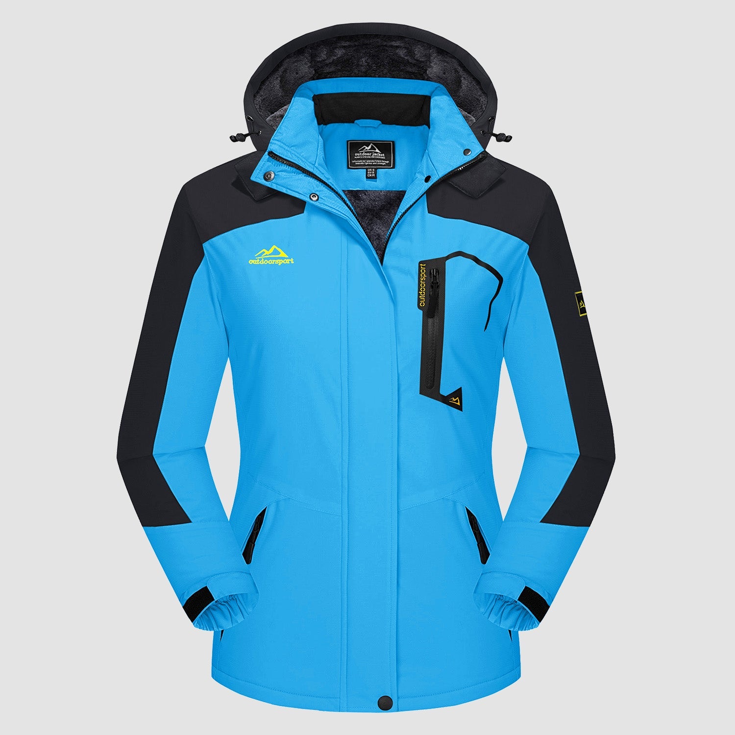 Women's Water-Resistant Fleece Ski Jacket with 4 Pockets
