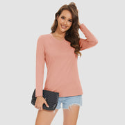 Women's Cotton V-Neck Long Sleeve Moisture-Wicking Shirt