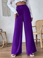 Directional Opening, New 2023 Style, European And American Fashion High - Waisted Long Pants, Wide - Leg Trousers - veyora