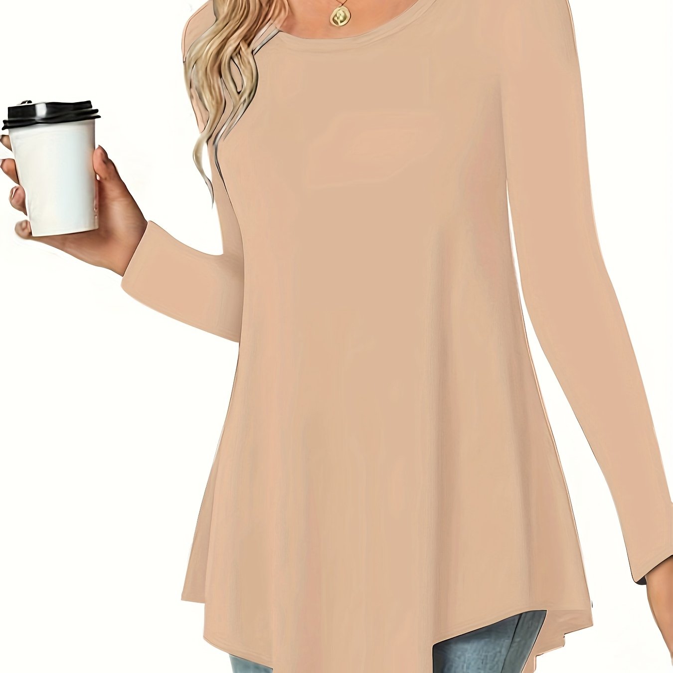 New Women's Casual Long Sleeve Tie - Waist Dress Shirt - veyora