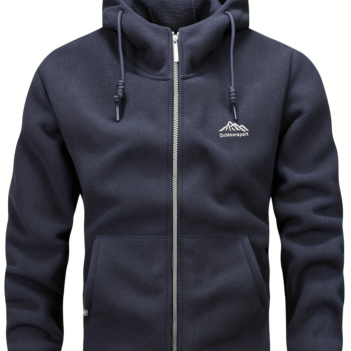 [Warm Padded Men's Casual Jacket] Men's Casual Warm Padded Jacket with Hood, Men's Zip - Up Padded Coat with Pockets for Winter Wear - veyora