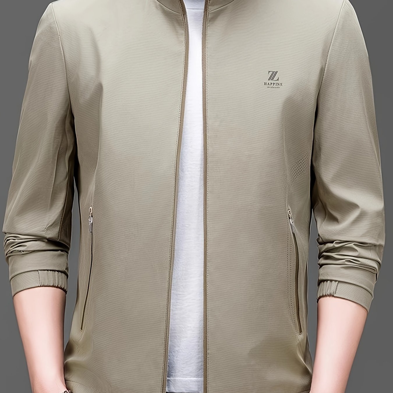 New Men'S Jacket for Spring And Autumn, a Stylish And Versatile Business Casual Stand - Up Collar Coat for Young And Middle - Aged Men - veyora