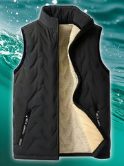 Men's Sleeveless Vest, Inner Lining Warm and Soft and Comfortable, Suitable for Autumn and Winter Sports and Outdoor Activities. - veyora
