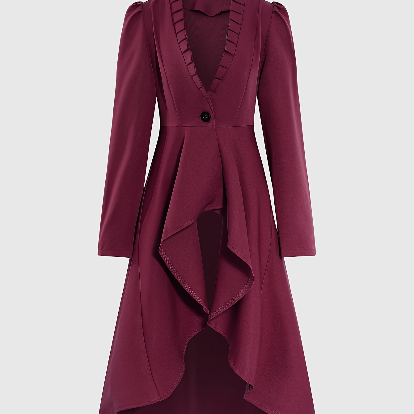 Women'S Classic Steampunk Long Jacket Cape Top - veyora